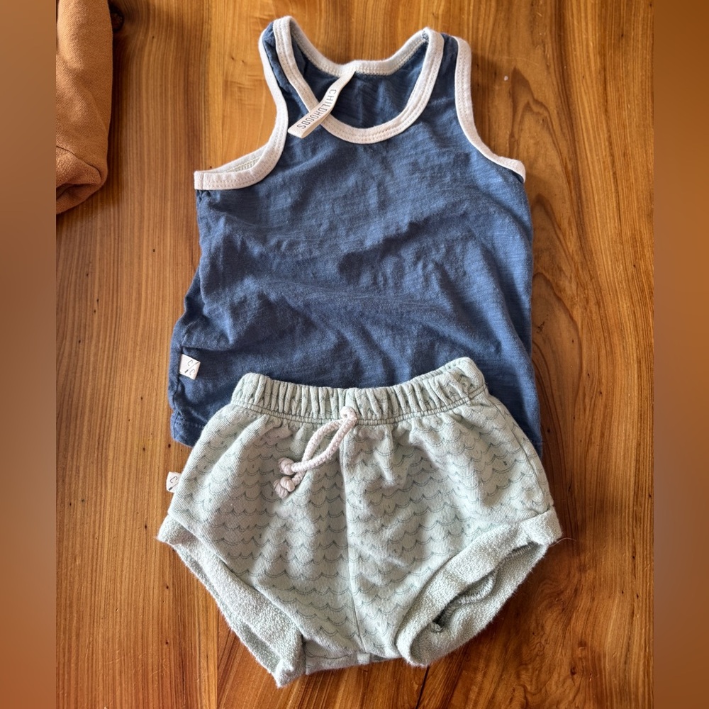 Childhoods Clothing Blue & Green Set